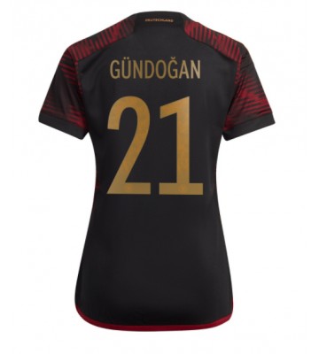 Tyskland Ilkay Gundogan #21 Bortedrakt Kvinner VM 2022 Kortermet